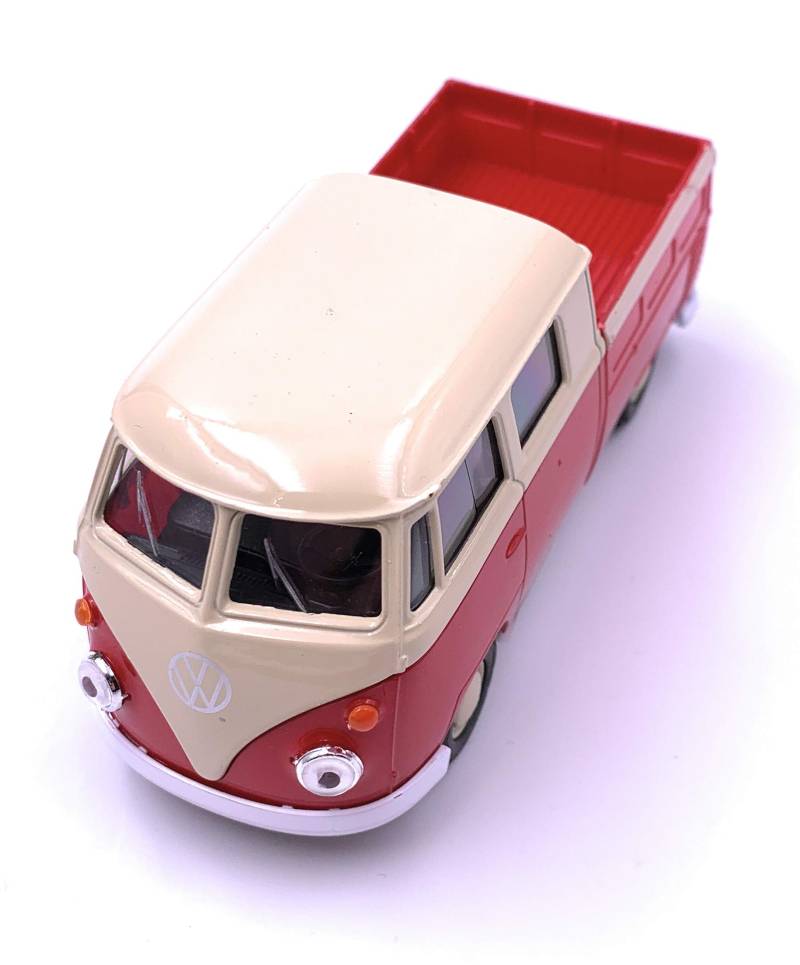 H-Customs Welly T1 Bus Pick Ups Double Cabin Lizenzprodukt 1:34-1:39 Rot von H-Customs