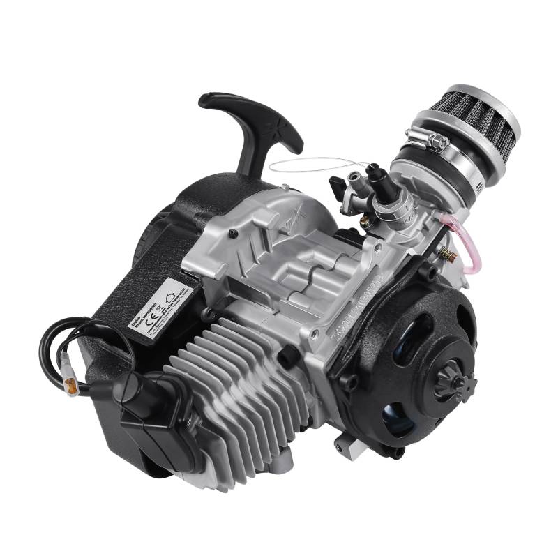 H-YEEU 49CC 2 Stroke Mini Moto Engine Carb Pullstart Vergaser Luftfilter Head Mini Motor für ATV Dirt Bike Quad Pocket Bike von H-YEEU