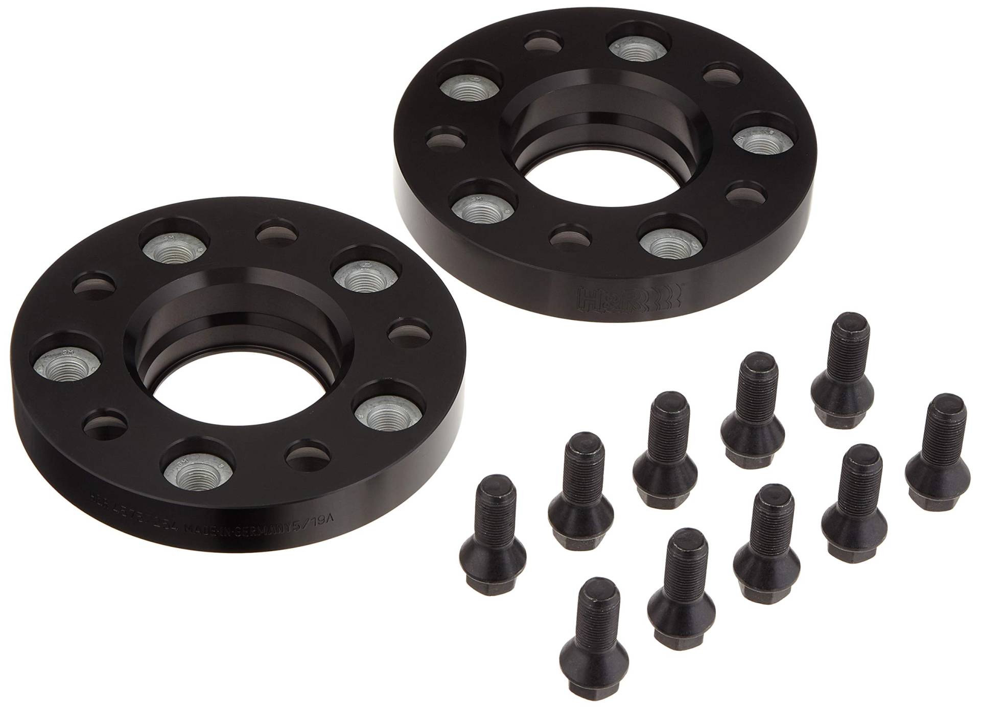 H&R DRA-System Spürverbreiterungsatz 45mm pro Achse - Lochkreis 5x120 - Mittenzentrierung 72,5mm - System M14x1,25 - kompatibel mit BMW/Mini - Schwarz von H&R