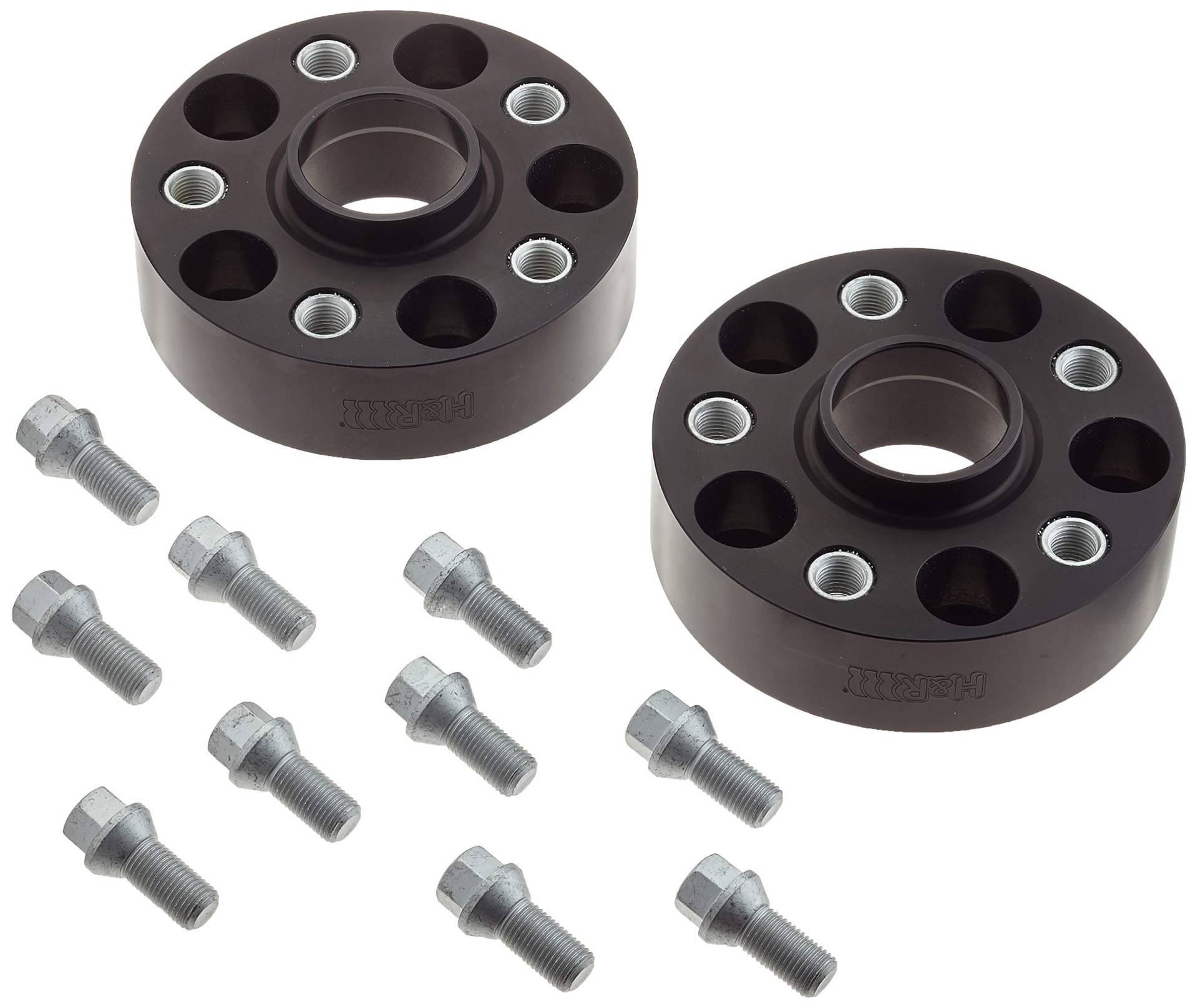 H&R DRA-System Spürverbreiterungsatz 80mm pro Achse - Lochkreis 5x112 - Mittenzentrierung 57,1mm - System M14x1,5 - kompatibel mit Audi/Ford/Bentley/Seat/Skoda/Volkswagen - Schwarz von H&R