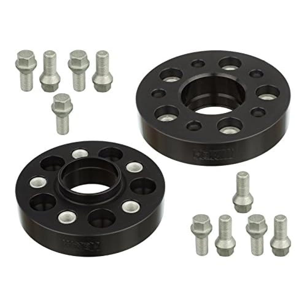 H&R DRA-System Spürverbreiterungsatz 44mm pro Achse - Lochkreis 5x112 - Mittenzentrierung 57,1mm - System M14x1,5 - kompatibel mit Skoda/Volkswagen/Cupra - Schwarz von H&R