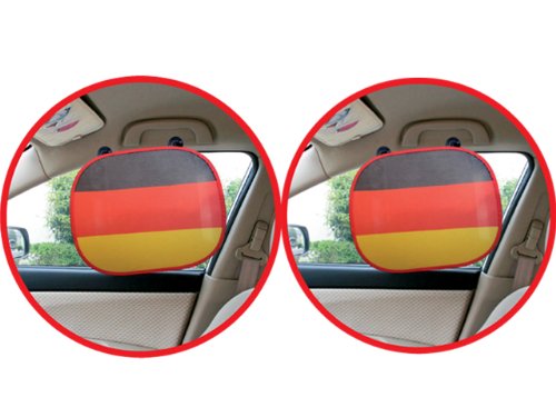 HAAC 2 Auto Sonnenschutz in Deutschlandsfarben Fahne Flagge Deutschland Fußball 2014 von HAAC