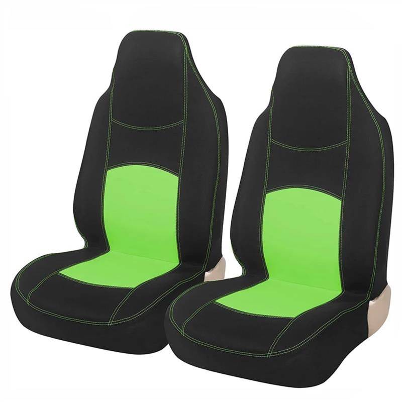 HABRAT Sitzbezüge Autositzbezüge Für Toyota Für Aygo 2009 2 Stück Vordere Schalensitzbezüge Flaches Autozubehör Universelle Sitzschutzbezüge Autositzbezüg (Color : Green 2 PCS) von HABRAT