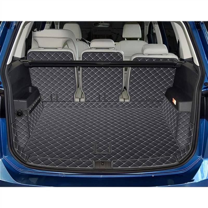 Kofferraum Schutzmatte Spezielle Kofferraummatten Für VW Für Touran 5 Sitze 2016-2022 Kofferraumteppiche Cargo Liner Styling Gepäckabdeckungen Fußmatten Kofferraum (Farbe : Black with beige) von HABRAT