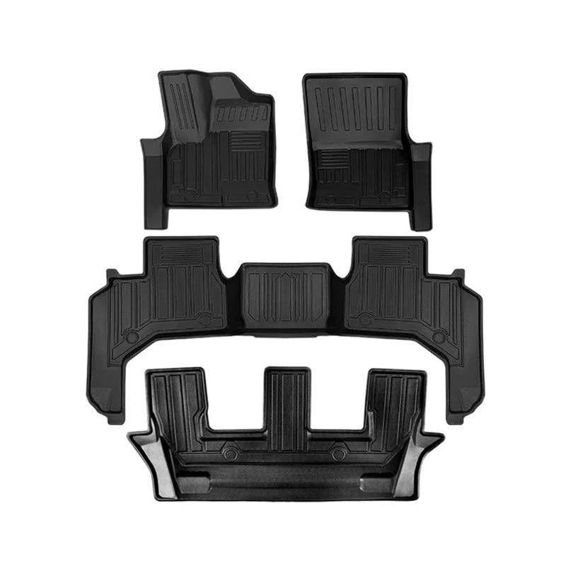 rutschfeste Fussmatten 3D TPE LHD RHD Boden Automatte Für Toyota Für Land Cruiser Für 300 2022 2023 Für LC300 Boden Liner Tray 5/7 Sitz Auto Matten Auto Zubehör Antirutschmatte Auto(LHD,7 Seat) von HABRAT