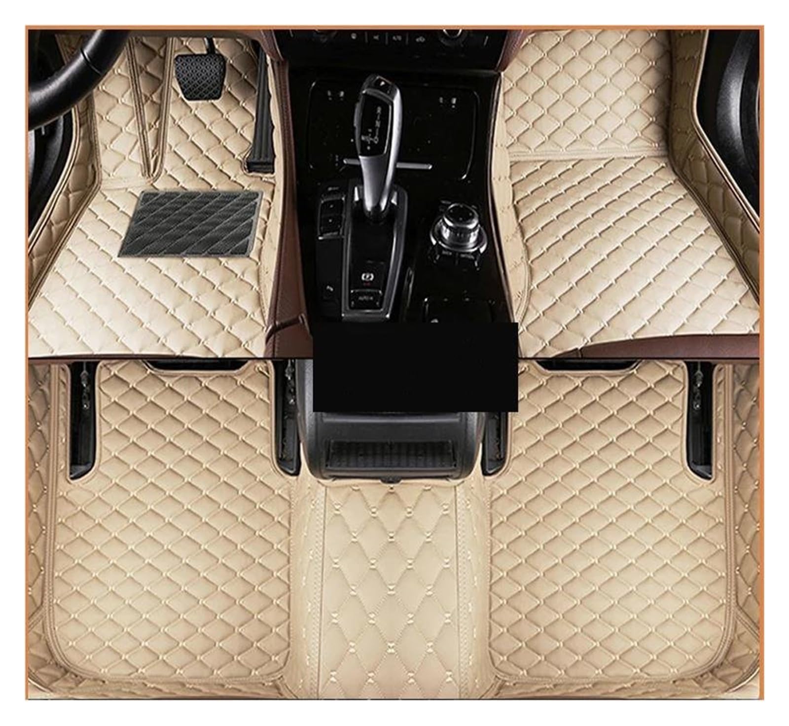 rutschfeste Fussmatten Auto-Fußmatten Für Skoda Für Superb Für B5 3U 2001~2008 Leder-Bodenmatten-Teppiche Innenteile wasserdichte Unterlage Autozubehör Antirutschmatte Auto(LHD BEIGE) von HABRAT