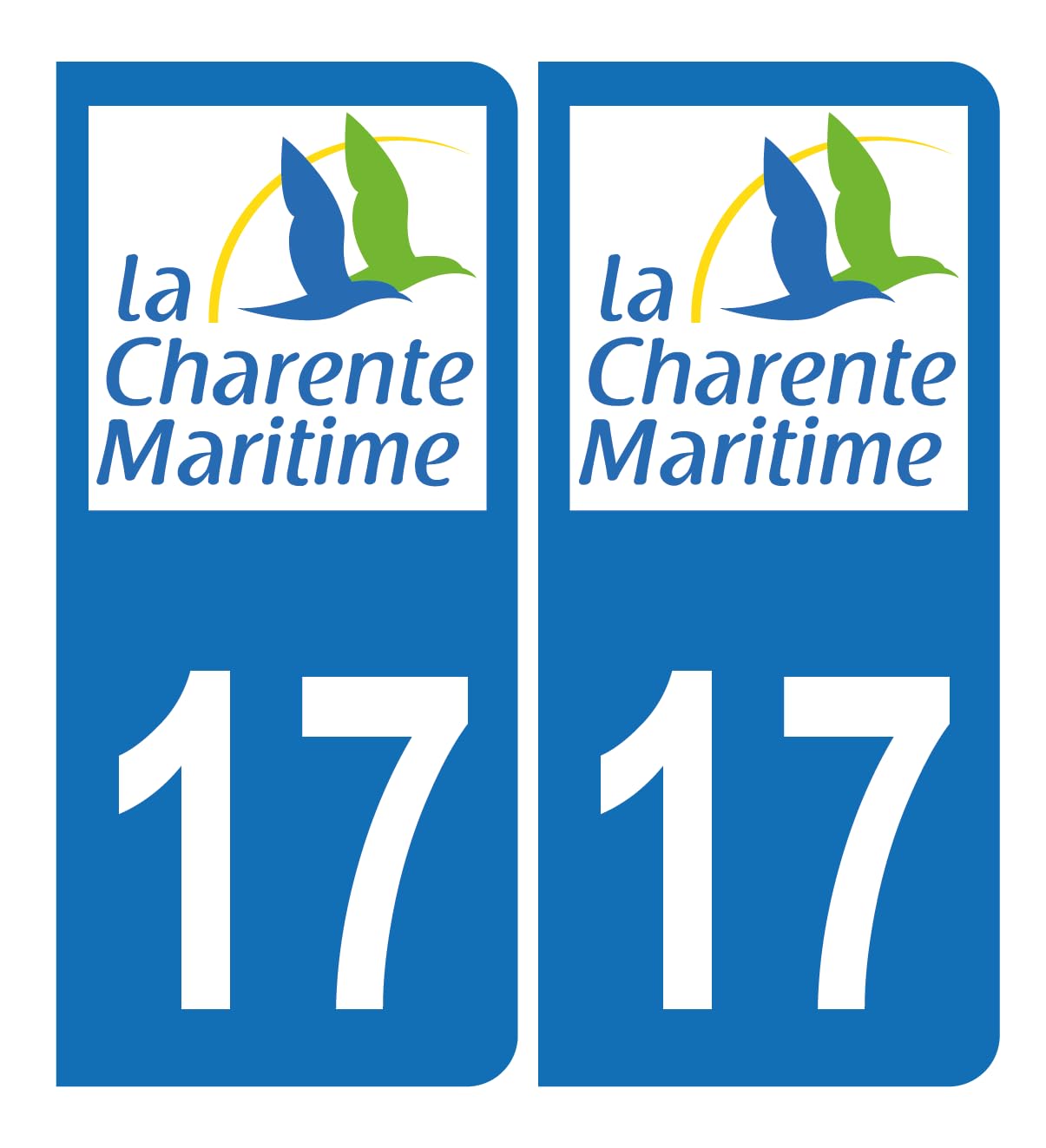 HADEXIA Aufkleber für Nummernschild, Auto, 17 Charente Maritime von HADEXIA