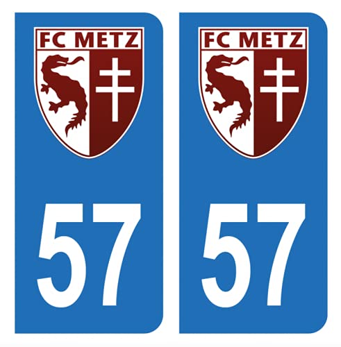 Hadexia Aufkleber für Nummernschild, Auto, 57 Football Club Metz von HADEXIA