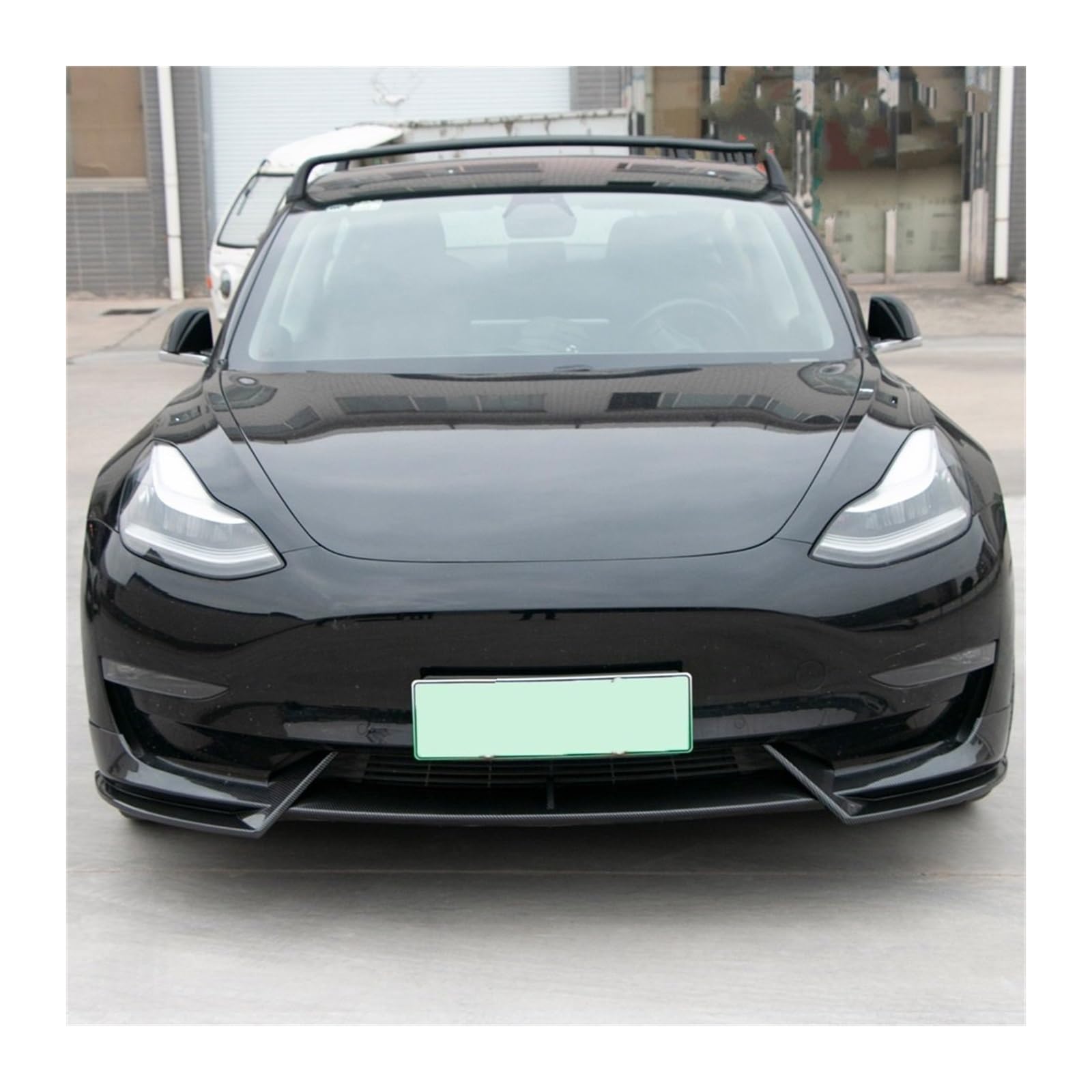 Auto-Front- und Heckstoßstangenspoiler Splitter Kinn Body Kits Für Tesla Für Modell 3 2017 2018 2019 2020 2021 2022 2023 Auto Vorderen Stoßfänger Lippen Spoiler Umsteller Diffusor HAENJA (Color : Car von HAENJA