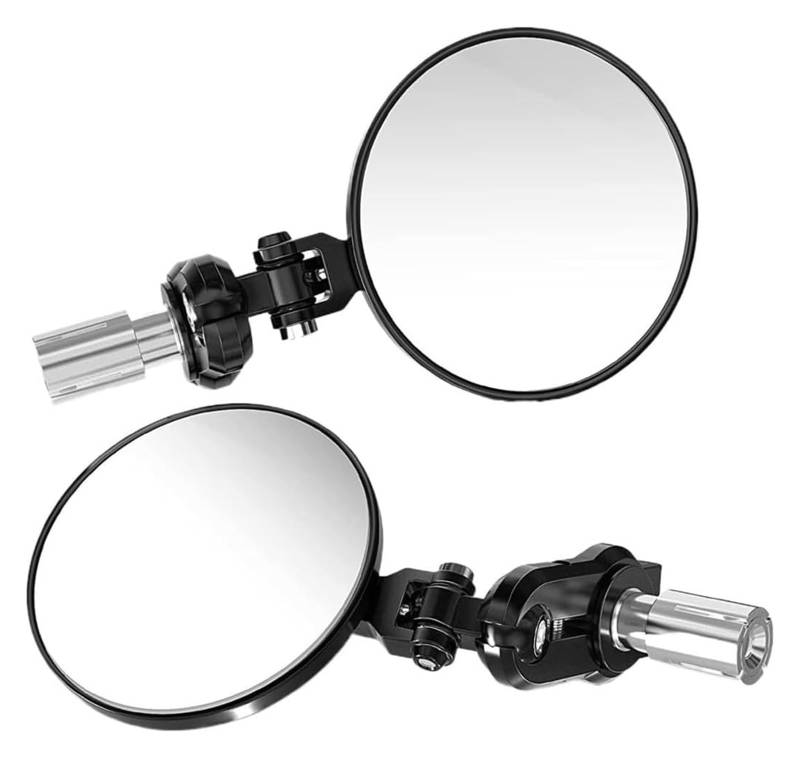 2023 2 Teile/Satz 22mm Universal Motorrad Spiegel Motorrad Griff Bar End Rearview Außenspiegel Motorrad Zubehör Lenkerendenspiegel von HAHFXEXKRG