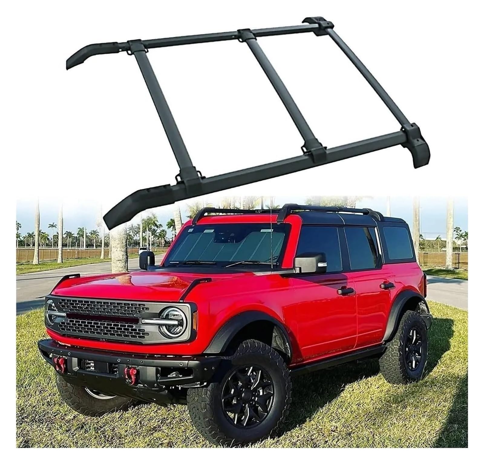 Dachreling Für Bronco Für Hard Für Top 2Door 4Door 2021 2022 2023 5Pc Dachträger Schiene Auto Dachträger Dachschienen von HAHFXEXKRG