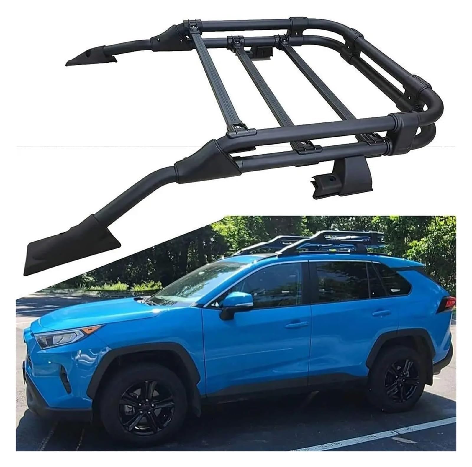 Dachreling Für T&oyota Für RAV4 2019 2020 2021 Dachgepäckträger Korb Dachgepäckträger Auto Dachgepäckträger Querträger Dachreling von HAHFXEXKRG