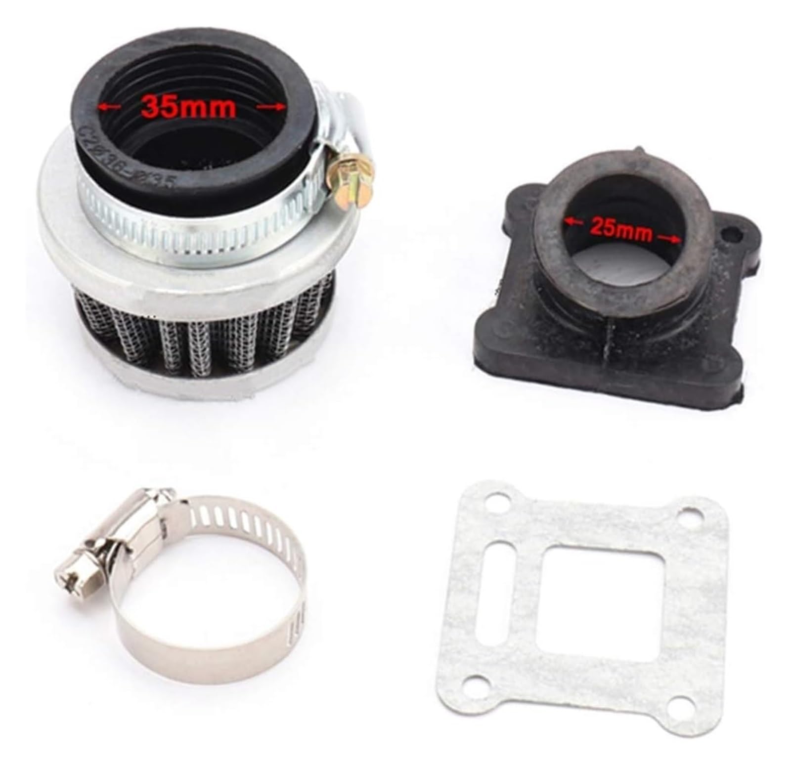 Für 50 50SX 50CC J&UNIOR 50CC SX 2001-2008 Handkeil-Vergasersatz 20-mm-Motorradvergaser Mit Luftfilter Und Verteilermanschette Vergaser Kit(Air Filter Manifold) von HAHFXEXKRG