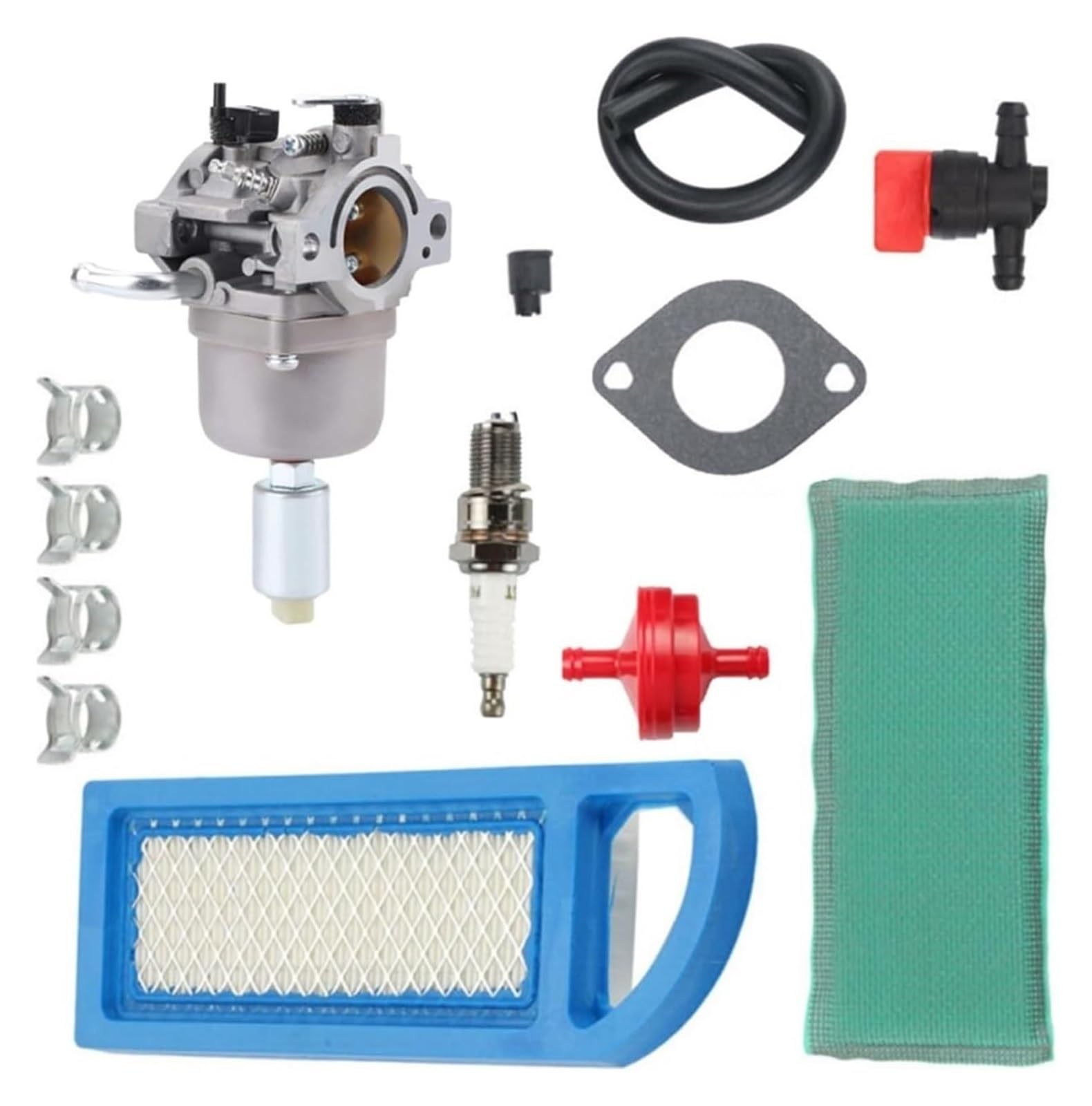 Für B&Riggs Für S&tratton 14,5-21 PS 796109 591731 594593 Carb Motor Ausrüstung Metall Vergaser Luftfilter Zündkerze Set Vergaser Kit von HAHFXEXKRG