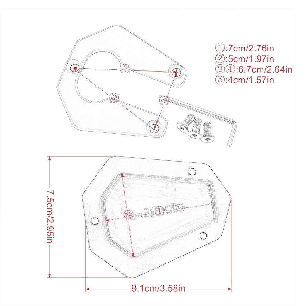 Für B&enelli Für TRK502X 752S Für BN600 Für BJ600 502C Motorrad Kickstand Fußseitenständer Vergrößern Verlängerungsplatte Stützpolster Verlängerungspolster Stützplatte(D) von HAHFXEXKRG