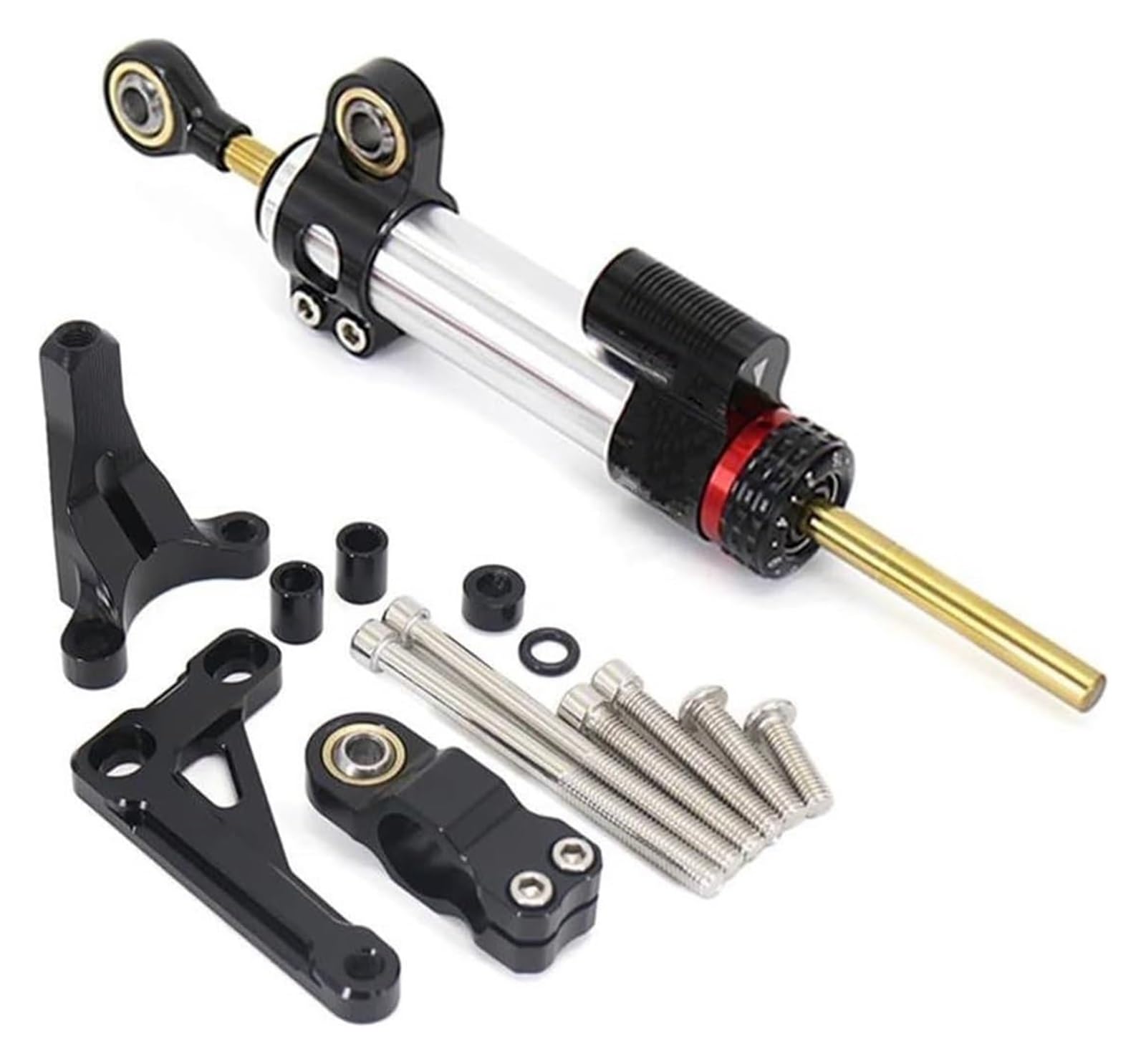 Für CB1000R CB 1000 R CB 1000R 2018-2023 Lenkungsdämpfer Motorradstabilisator Lenkungsdämpfer-Montagehalterungs-Unterstützungskit Motorrad Lenkungsdämpfer Stabilisator(Set 8) von HAHFXEXKRG