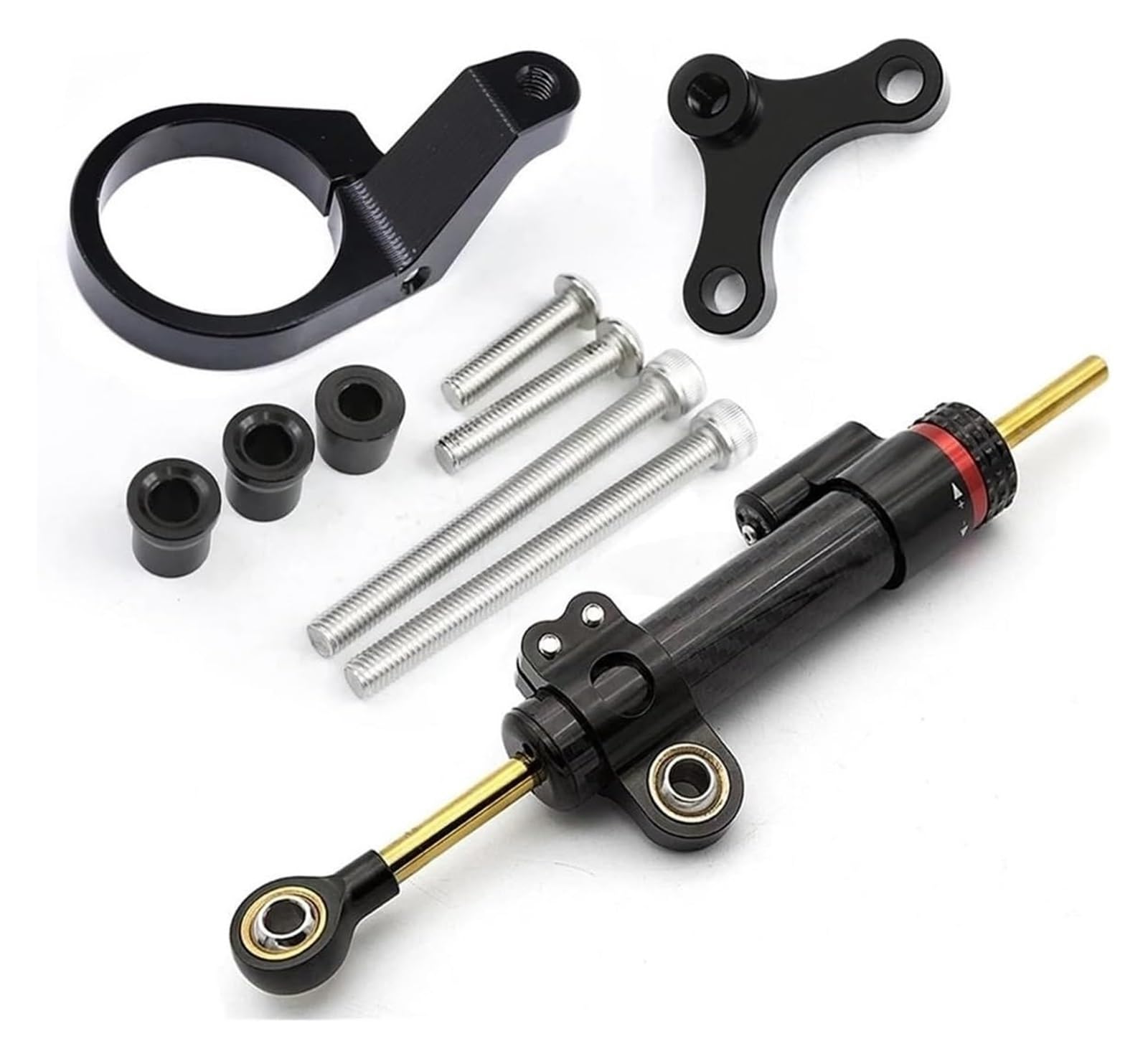 Für CBR650R CBR 650R 650 R 2019-2023 Lenkungsdämpfer Motorrad Lenkungsstabilisator Dämpferhalterung Montagesatz Motorrad Lenkungsdämpfer Stabilisator(Set 4) von HAHFXEXKRG