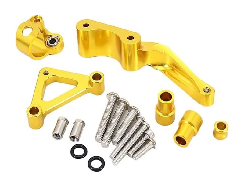 Für D&ucati 795 796 1100(s) Für Mon&Ster 696 2008-2023 Motorrad Lenkung Dämpfer Stabilisator Halterung Mount Kit Unterstützung Motorrad Lenkungsdämpfer Stabilisator(Gold) von HAHFXEXKRG