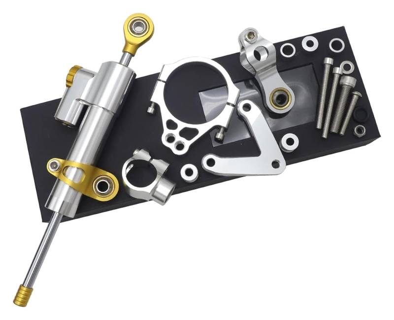 Für D&ucati 848 2008-2010 CNC Lenkungsdämpfer Stabilisator Halterung Set Saftety Control Kit Eloxiert Motorrad Teile Zubehör Motorrad Lenkungsdämpfer Stabilisator(2) von HAHFXEXKRG