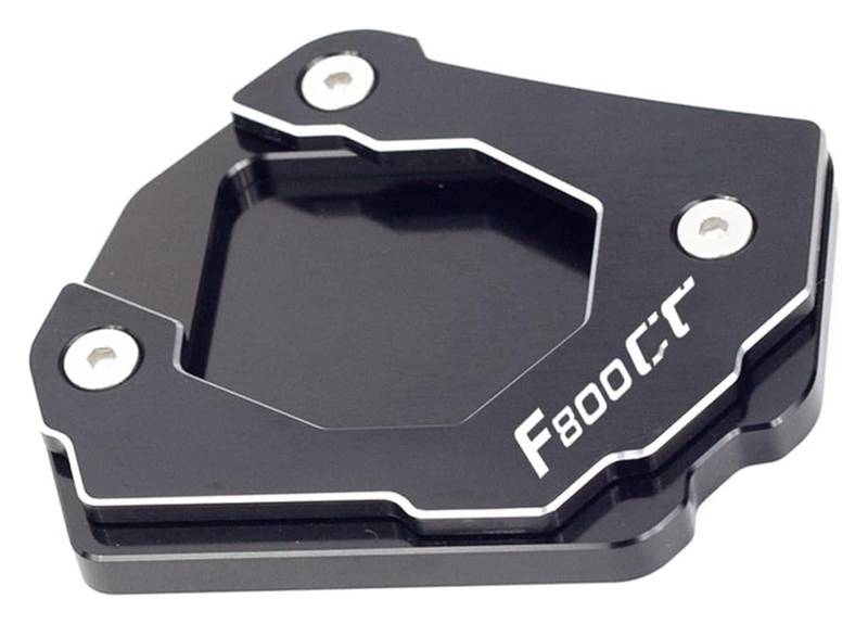 Für F800GS 2017-2020 F800 GS Motorrad CNC Seitenständer Vergrößern Erweiterung Kickstand Pad Seitenständer Vergrößerer Verlängerungspolster Stützplatte(Schwarz) von HAHFXEXKRG