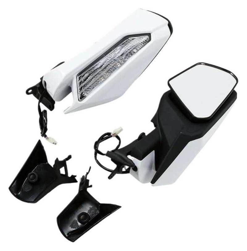 Für G Wing GL1800 2018-2022 Motorradzubehör Motorrad-Rückspiegel Lenkerendenspiegel(Pearl White) von HAHFXEXKRG