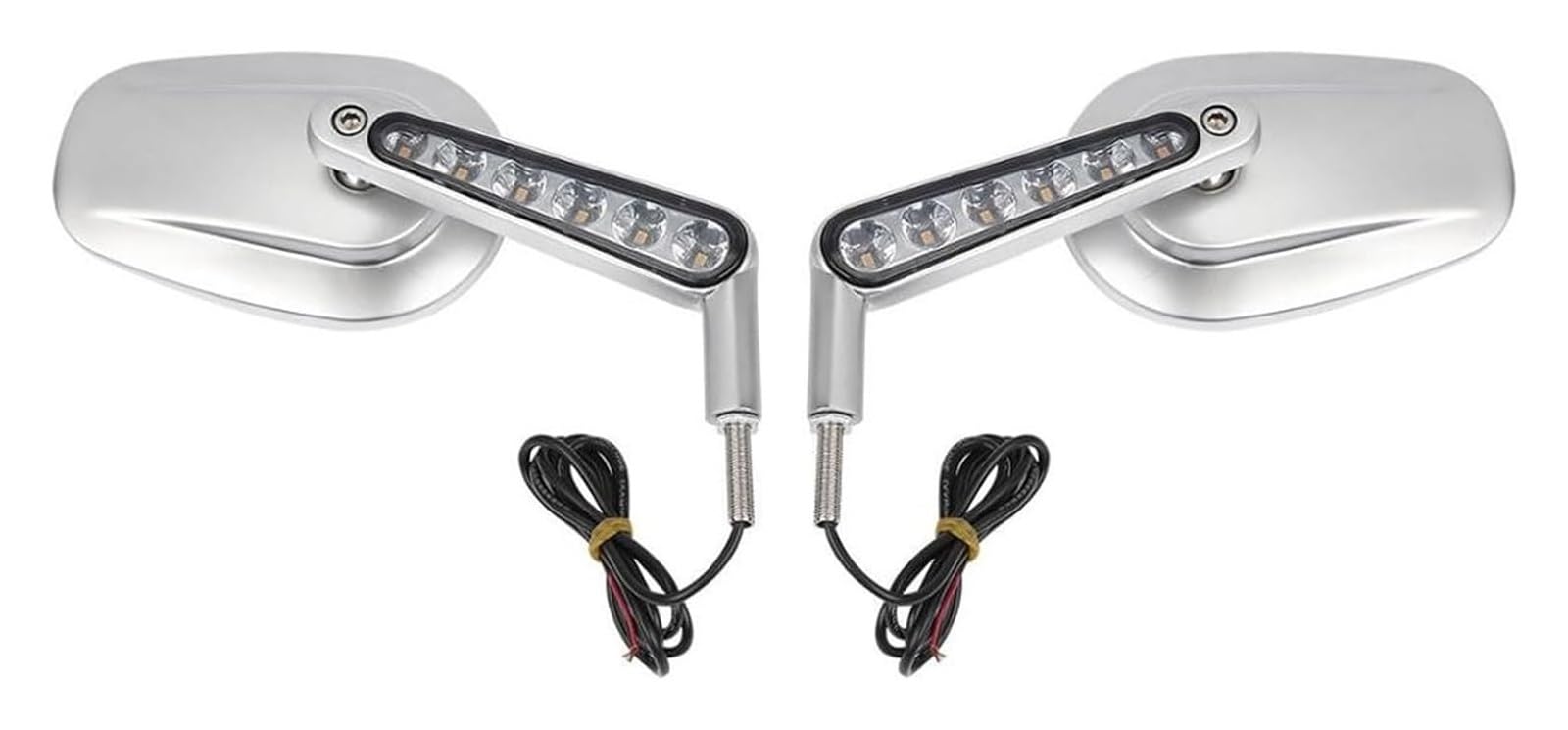 Für H&Arley Für VROD Für VRSCF 2009-2017 Motorrad Rückspiegel & Front Blinker Rückspiegel Lenkerendenspiegel(Silber) von HAHFXEXKRG