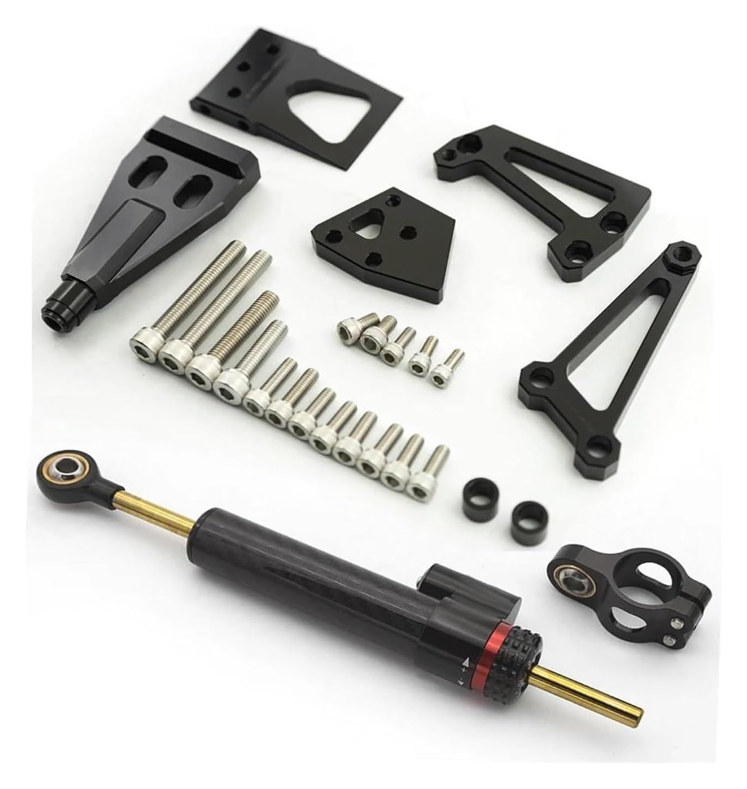 Für Kawa&saki ER4F Für Ninja 400R 2011-2013 Motorrad Lenkungsdämpfer Stabilisieren Dämpfer Halterung Montage Kit Motorrad Lenkungsdämpfer Stabilisator(Set 6) von HAHFXEXKRG