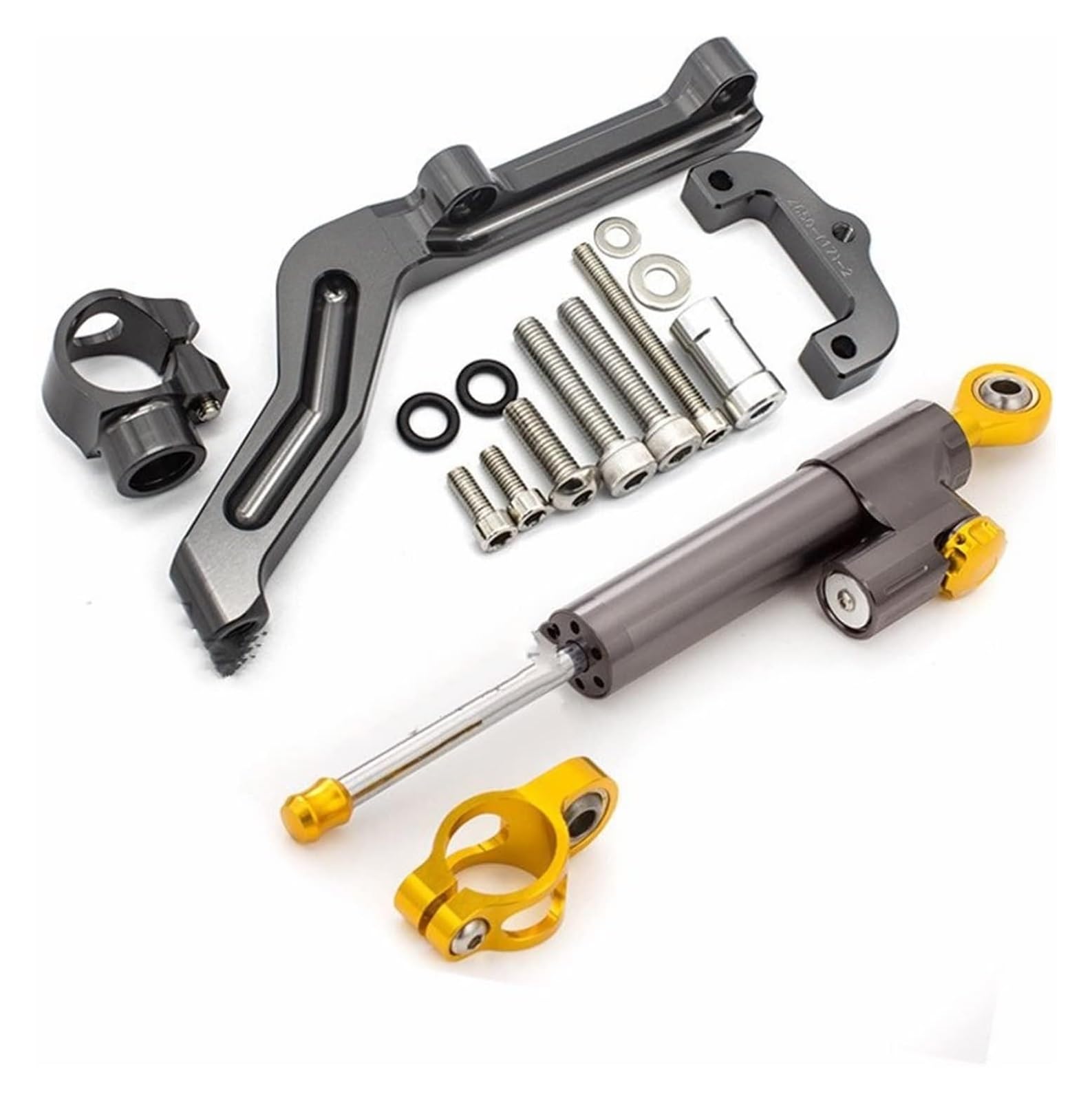 Für Kawa&saki Z650 2017-2019 CNC Aluminium Dämpfer Montage Halterung Unterstützung Kit Motorrad Lenkung Dämpfer Stabilisator Motorrad Lenkungsdämpfer Stabilisator(2) von HAHFXEXKRG