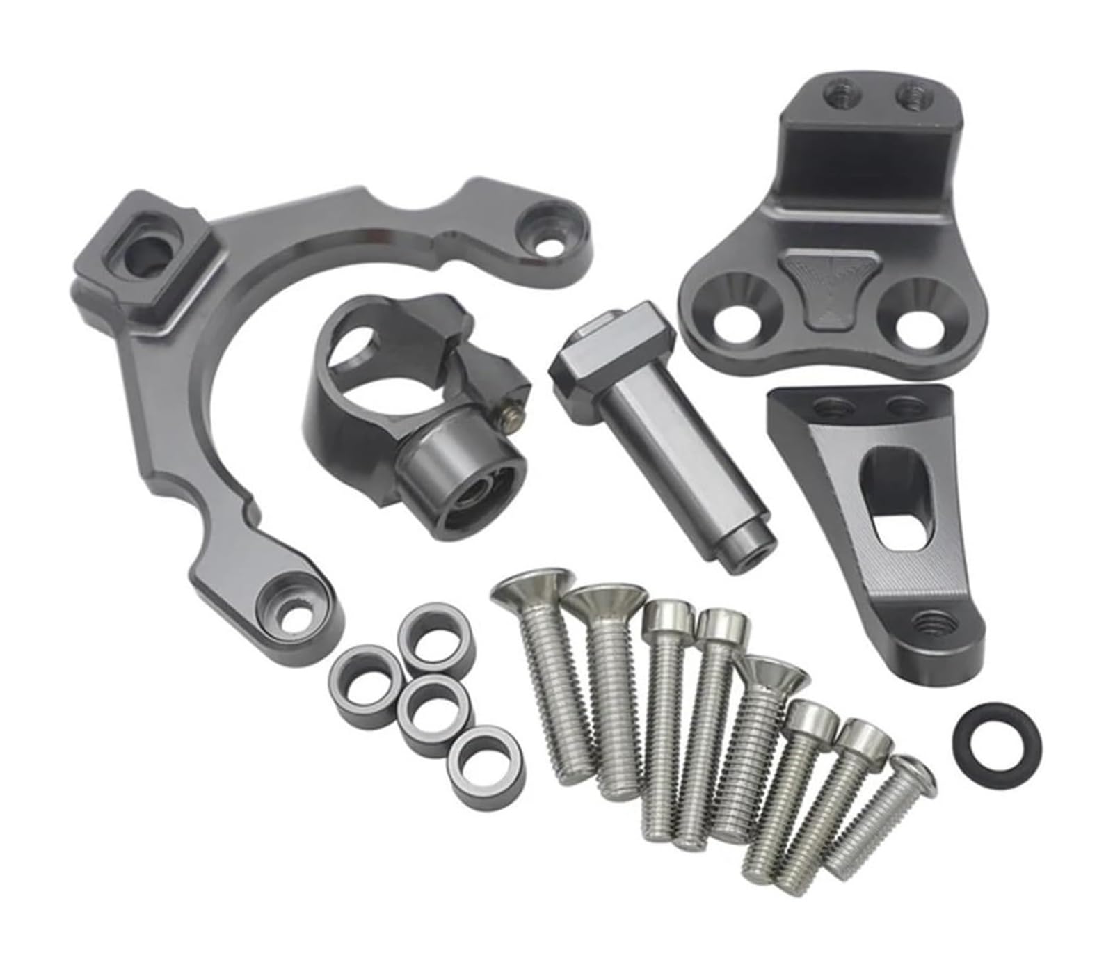 Für Kawa&saki Z900 Z 900 2017 2019 2018 Lenkungsdämpfer Halterung Stabilisator Linear Mount Support Kit Einstellbare Motorrad Motorrad Lenkungsdämpfer Stabilisator(Titanium) von HAHFXEXKRG