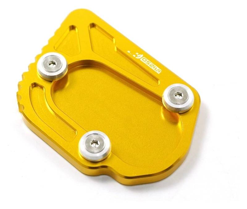 Für R1250 GS R 1250 GS ADV Alle Jahre Motorradzubehör CNC Kickstand Fuß Seitenständer Vergrößern Verlängerungspolster Verlängerungspolster Stützplatte(Gold) von HAHFXEXKRG