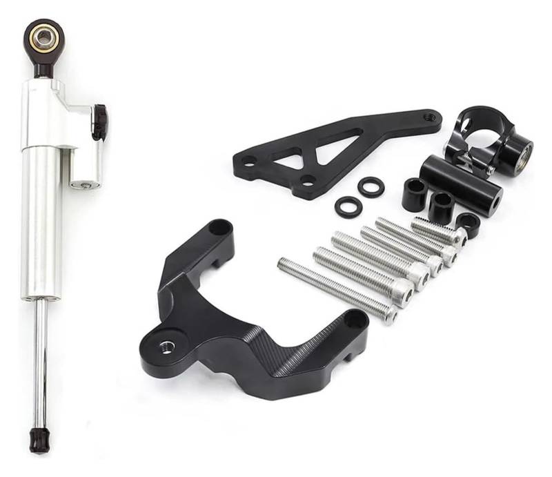 Für Suz&uki GSR750 2011-2015 GSR600 2006-2010 Lenkungsdämpfer Motorrad Lenkungsdämpfer Stoßdämpfer Montagehalterung Kit Motorrad Lenkungsdämpfer Stabilisator(Set 1) von HAHFXEXKRG