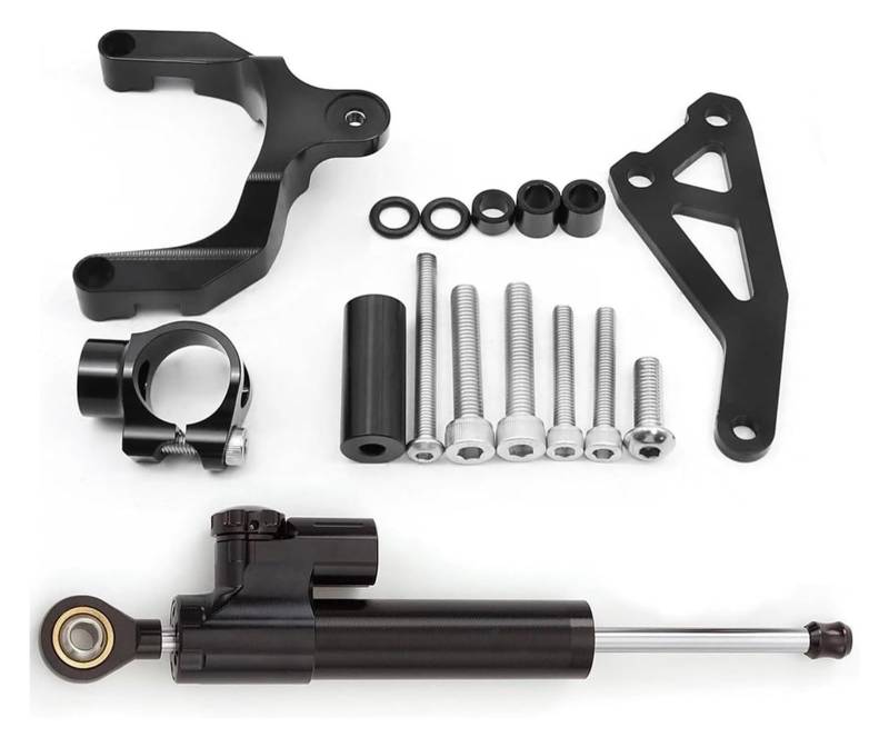 Für Suz&uki GSR750 2011-2015 GSR600 2006-2010 Lenkungsdämpfer Motorrad Lenkungsdämpfer Stoßdämpfer Montagehalterung Kit Motorrad Lenkungsdämpfer Stabilisator(Set 2) von HAHFXEXKRG