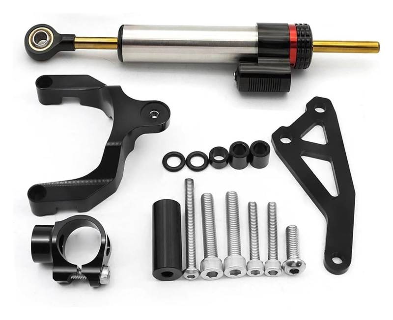 Für Suz&uki GSR750 2011-2015 GSR600 2006-2010 Lenkungsdämpfer Motorrad Lenkungsdämpfer Stoßdämpfer Montagehalterung Kit Motorrad Lenkungsdämpfer Stabilisator(Set 7) von HAHFXEXKRG