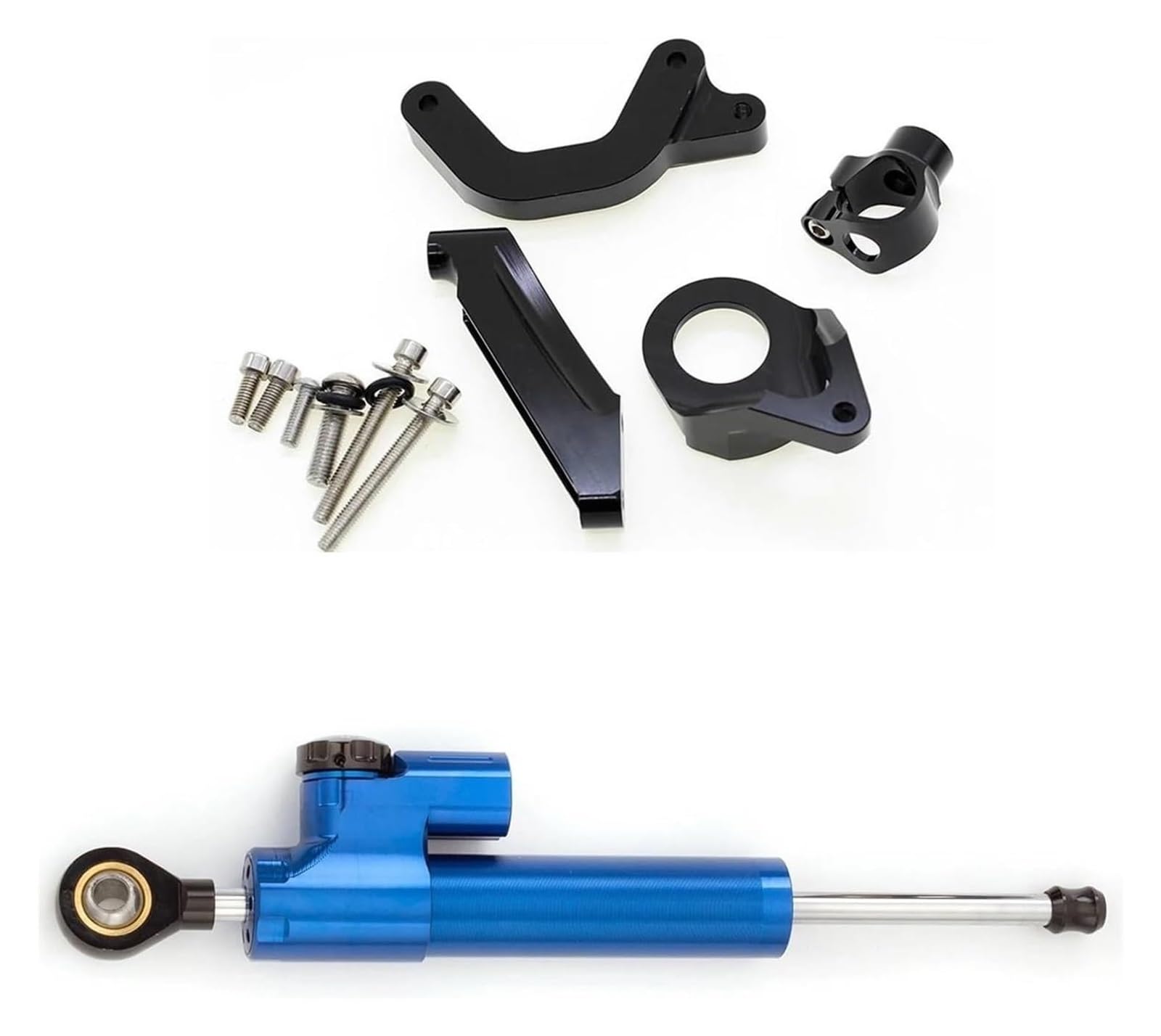 Für Suz&uki GSXR 1000 GSXR1000 K9 2009-2015 Motorrad Lenkungsstabilisator Dämpfer Montagehalterung Kit Motorrad Lenkungsdämpfer Motorrad Lenkungsdämpfer Stabilisator(Set 1) von HAHFXEXKRG