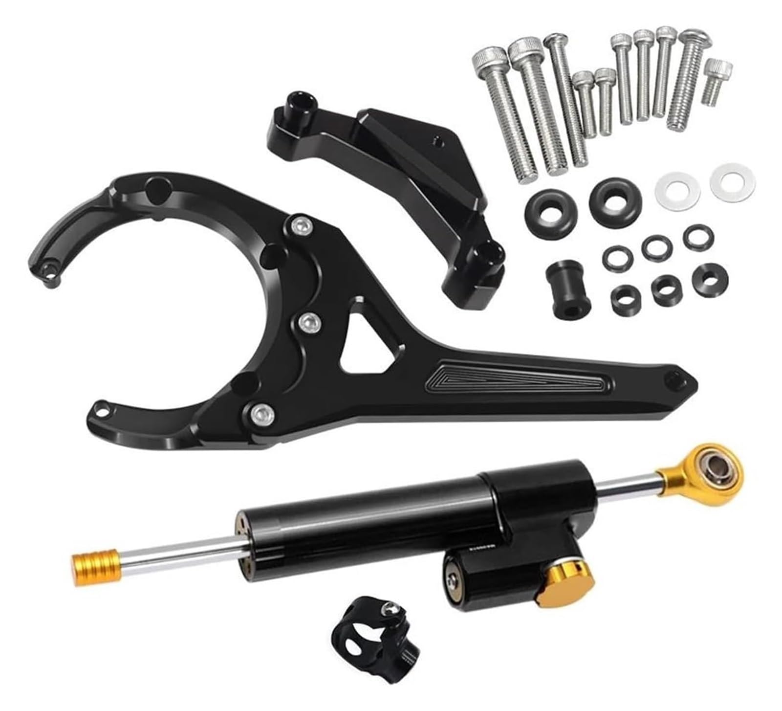 Für Suz&uki GSXS GSX-S 1000/F GSXS1000 GSX-S1000F 2016-2023 Motorrad Lenkungsdämpfer Stabilisator Halterung Unterstützung Mount Kit Motorrad Lenkungsdämpfer Stabilisator(Schwarz) von HAHFXEXKRG