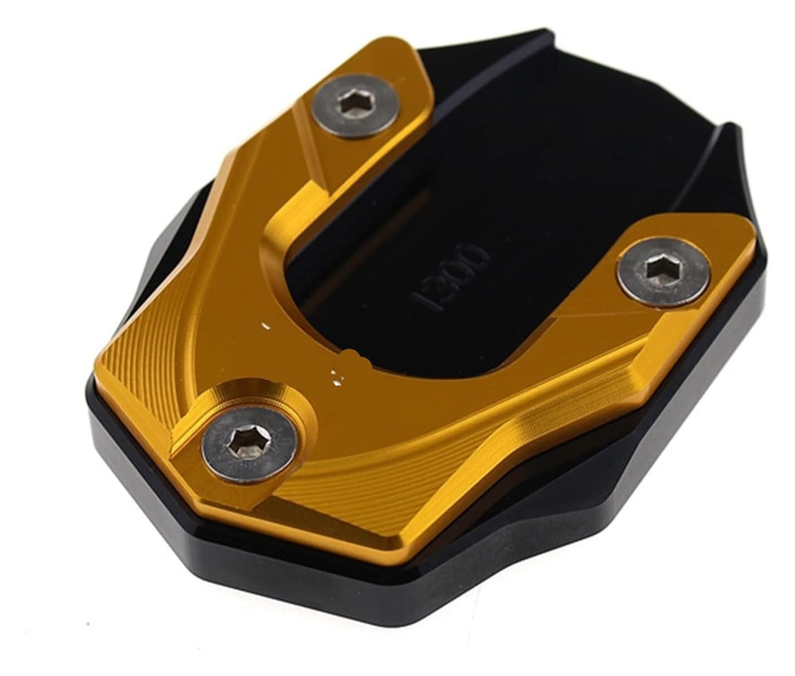 Für Y&amaha FJR1300 FJR 1300 2001-2019 Zubehör Motorrad CNC Aluminium Kickstand Seitenständerplattenverlängerung Verlängerungspolster Stützplatte(Gold) von HAHFXEXKRG