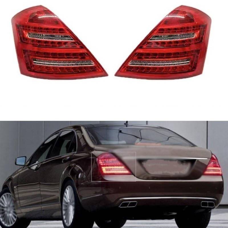 HAHUJZXK Auto Rückleuchten für Benz W221 S-Class 2007 2008 2009,Auto Heckstoßstange Rücklicht Reflektor Licht Satz Autozubehör,B-right-normal von HAHUJZXK