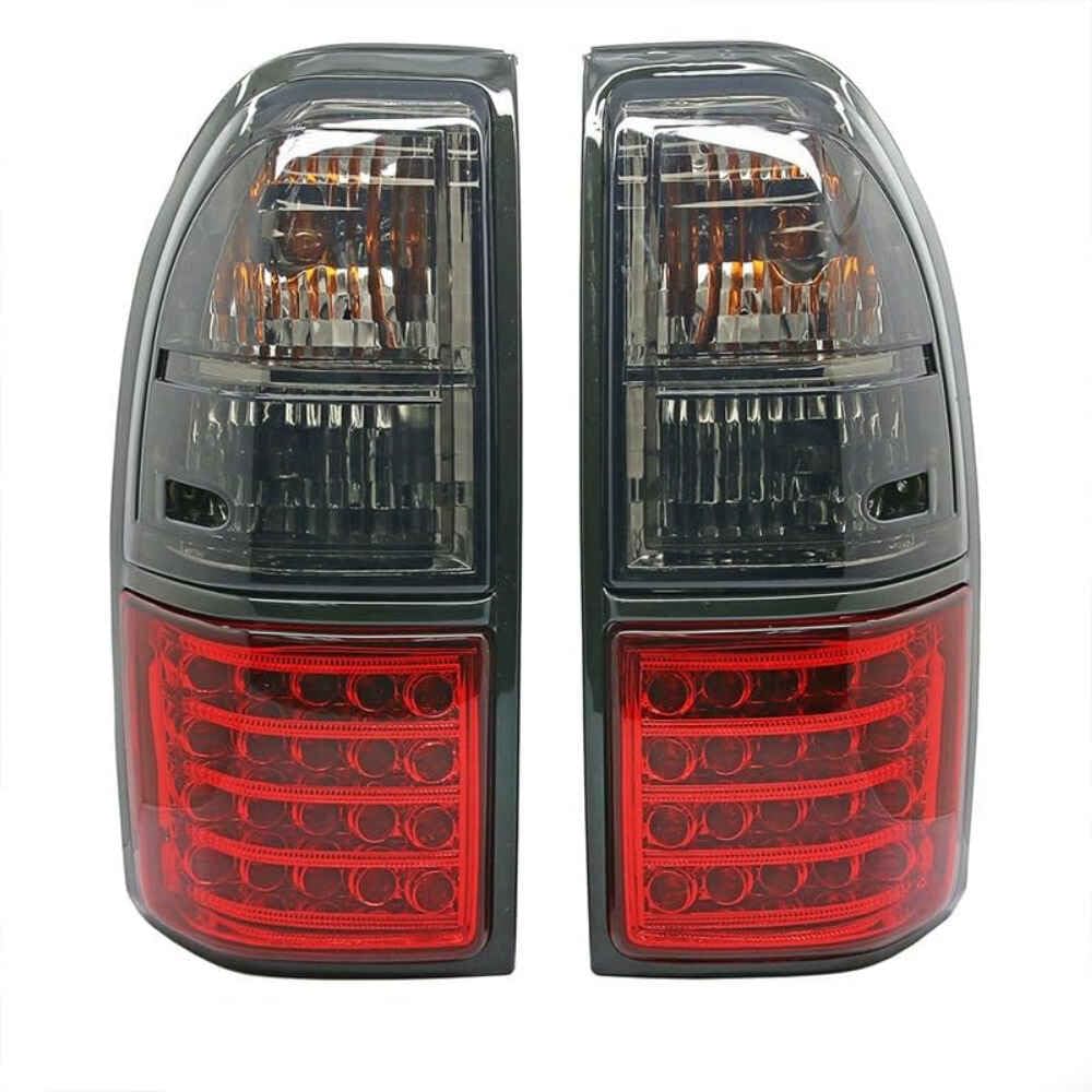 HAHUJZXK LED-Rücklicht, kompatibel mit Toyota Prado Land Cruiser 90 1997 1998 1999 2000 2001 2002, Blinker-Warnung, Nebelscheinwerfer, Rücklicht, Auto-Bremse, LED-Licht,Gray Red von HAHUJZXK