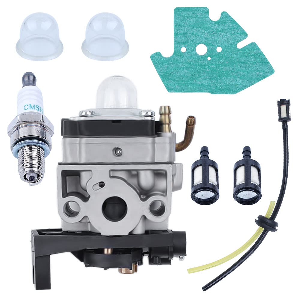 Haishine GX25 Vergaser Kit für Honda GX25 GX35 GX 25 35 HHT35 HHT35S FG110 16100 Z0h Trimmermäher Motorsense, mit Dichtung, Schlauch, Primer Bulb, Zündkerze und Benzinfilter von HAISHINE