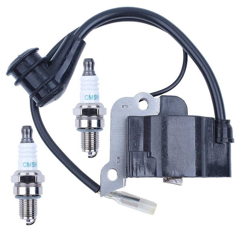 Haishine Zündspulenmodul mit 2Pc Zündkerze-Kit für Honda GX35 UMK435 CQ35 Motor Heckenschere Freischneider (30500-Z0Z-013) von HAISHINE