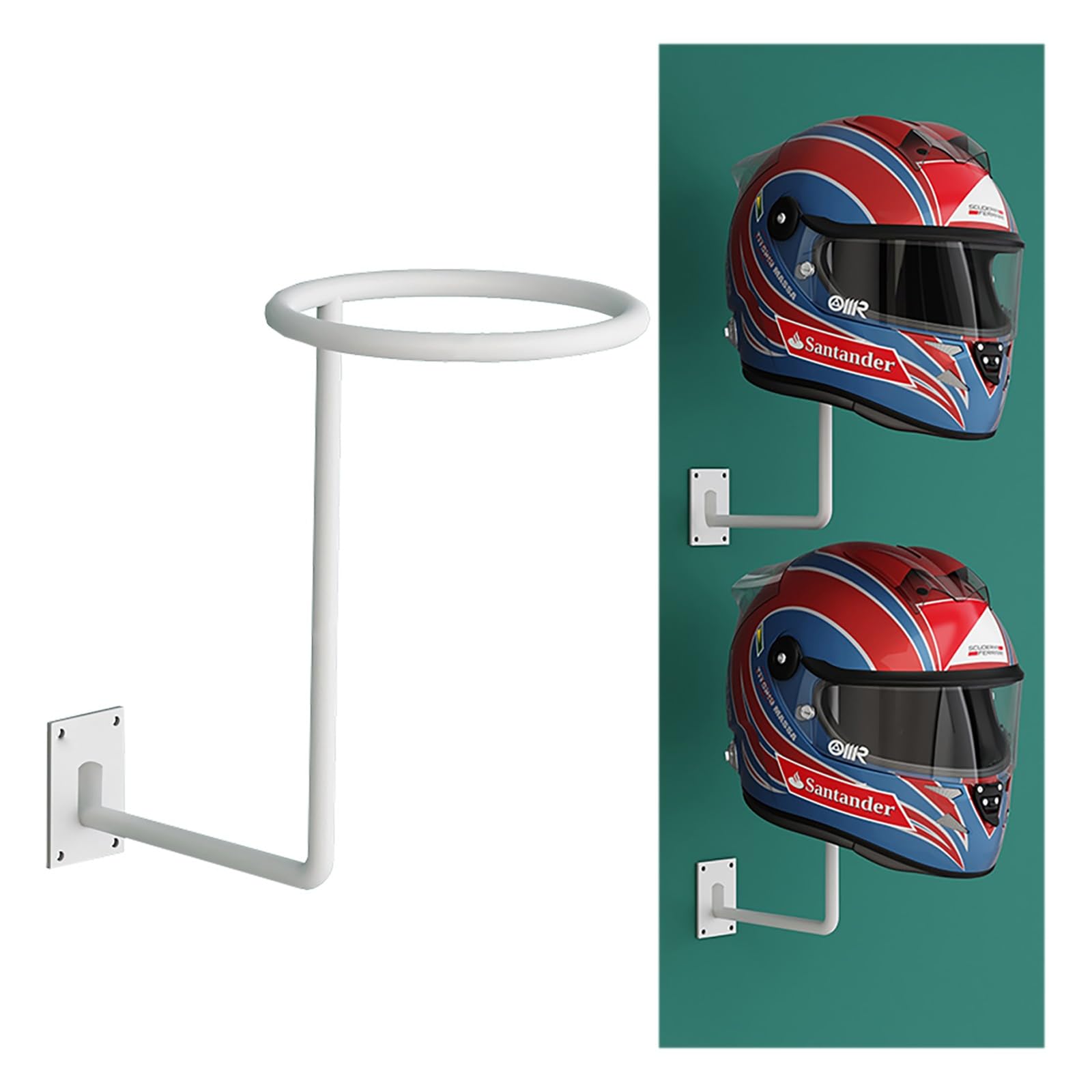 befestigter Schutzhelmhalter Helmhalter Motorradhelmhalter für das Home-Office, universeller Schutzhelmständer für Schutzhelme, Feuerwehrhelme, Bauhelme, an der Wand montierter Schutzhelm-Displayhalte von HAIXHX