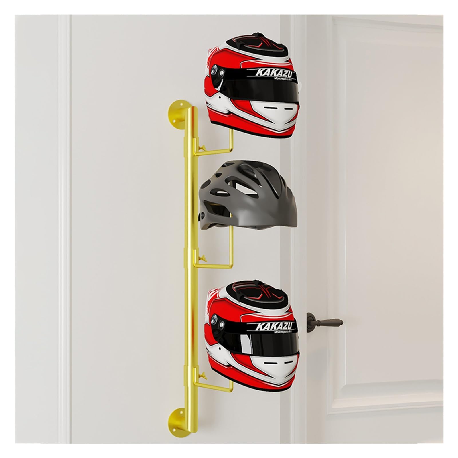 befestigter Schutzhelmhalter Helmhalter Universelle Aufhänger für Schutzhelme für Motorrad-/Fahrrad-/Fußballhelme, an der Wand montierter, verstellbarer Schutzhelm-Displayhalter für Werkstatt, Büro, E von HAIXHX