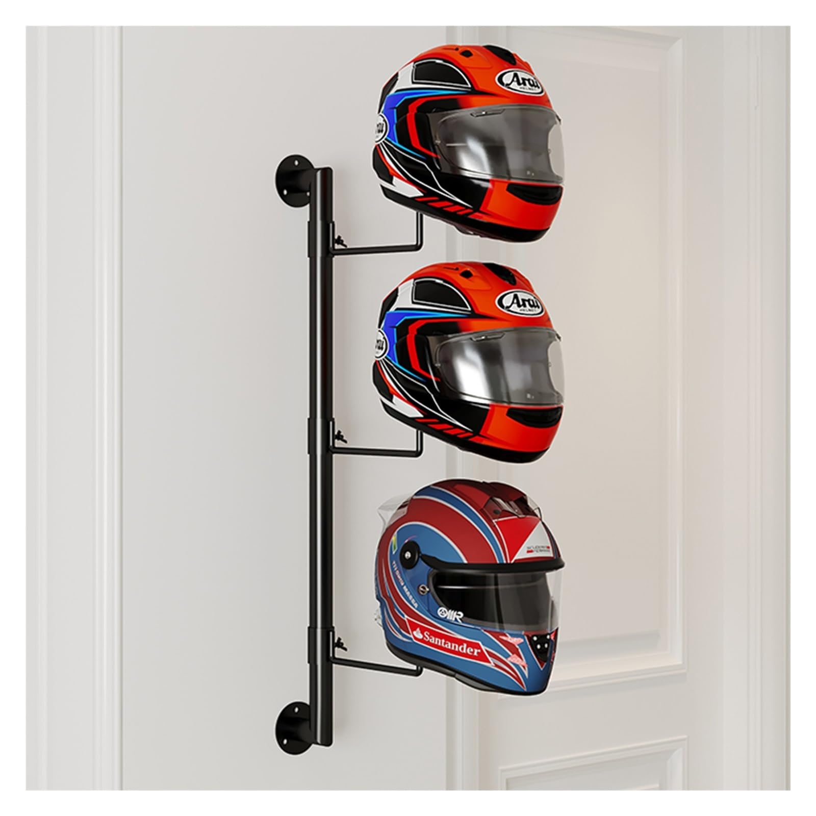 befestigter Schutzhelmhalter Helmhalter Universelle Aufhänger für Schutzhelme für Motorrad-/Fahrrad-/Fußballhelme, an der Wand montierter, verstellbarer Schutzhelm-Displayhalter für Werkstatt, Büro, E von HAIXHX