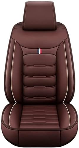 HAIYUN Leder Autositzbezüge-Set für Audi Q5 Q7, Airbag Kompatibel, Wasserdicht, Vordersitze Rückbank Sitzbezügesets,Coffee von HAIYUN
