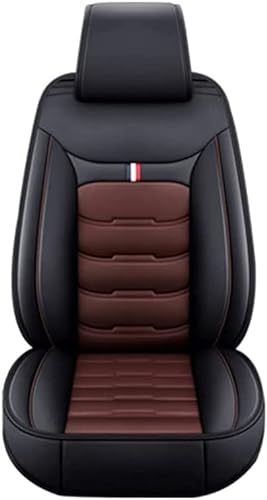 HAIYUN Leder Autositzbezüge-Set für Hyundai Elantra Accent Sonata I30 I40 Ix35 Fe, Airbag Kompatibel, Wasserdicht, Vordersitze Rückbank Sitzbezügesets,Black-Coffee von HAIYUN