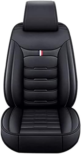 HAIYUN Leder Autositzbezüge-Set für Hyundai Matrix 2005, Airbag Kompatibel, Wasserdicht, Vordersitze Rückbank Sitzbezügesets,All-Black von HAIYUN