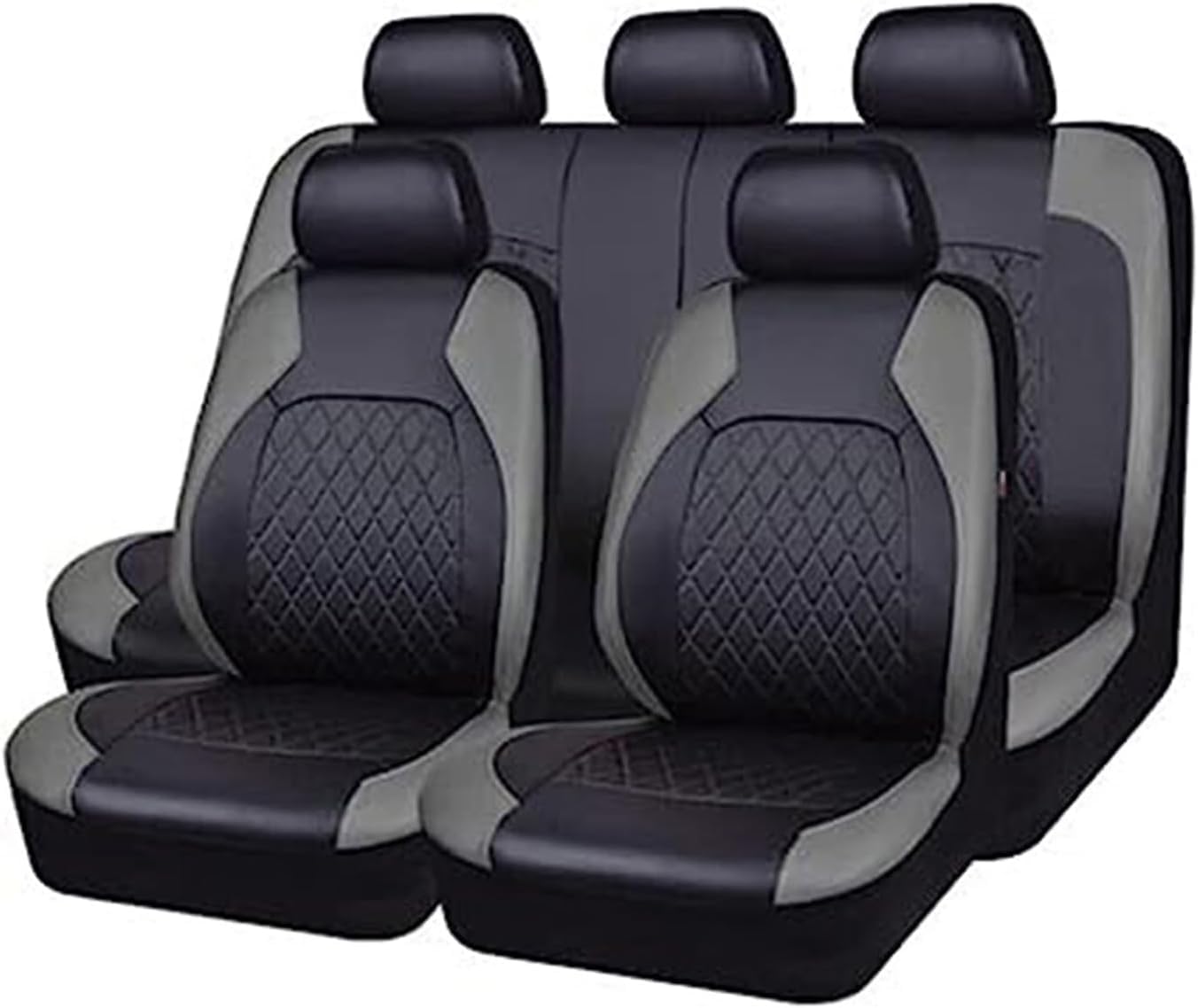 Autositzbezüge Full Set, Sitzbezügesets für Hyundai Tucson (2015-2020) Sitzschoner Auto Sitzbezüge Vorne und Hinten Wasserdichtes, C-Black Gray von HALEUP