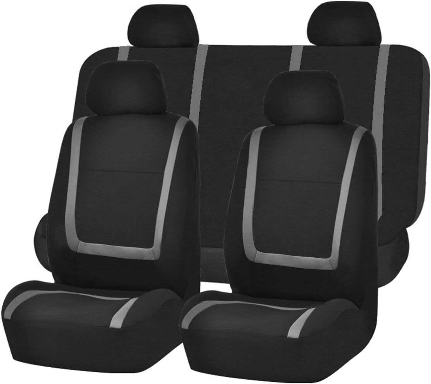 HALEUP Sitzbezüge Auto Set für Hyundai Tucson (2021-2022), Autositzbezüge Vordersitzbezüge Rücksitzbezüge Stoff Sitzbezug Sitzschoner Auto Innenraum Zubehör, D-Grey von HALEUP