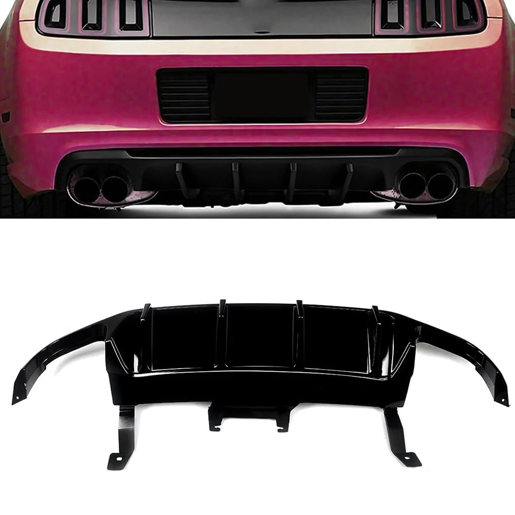 für Ford Mustang Shelby GT500 2013 2014 Auto Heckdiffusor ABS-Material Heckstoßstange Diffusor Untere Stoßstange Lip Spoiler Heckschürzen Heckspoiler von HALEUP