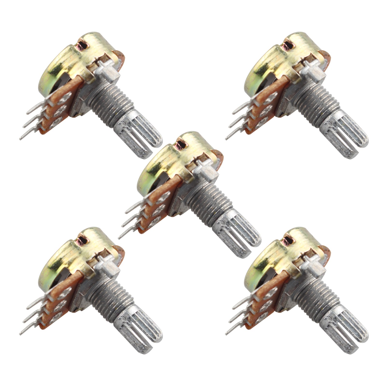 HALJIA 5 x Potentiometer 50 K Ohm Kompatibel mit Arduino Raspberry Pi und andere Projekte mit gerändeltem Schaft von HALJIA